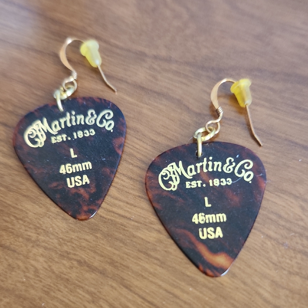 New Martin & Co. Guitar Pick Earrings